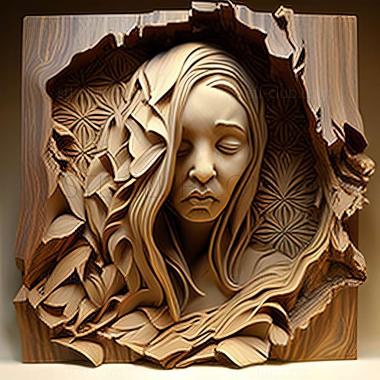 3D мадэль Лиза Адамс, американская художница. (STL)